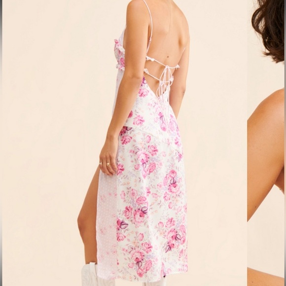 For Love and Lemons NWT Taylor Midi Dress Size Large - Picture 2 of 7